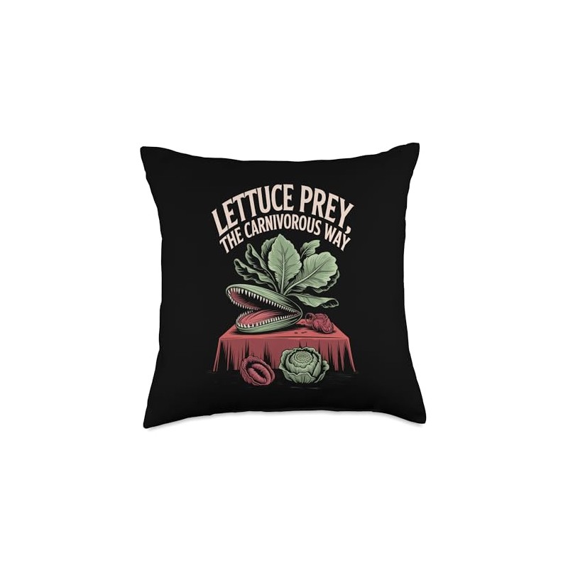 Flytrap Gardener Humor Carnivorous Plant Lover Design Throw Pillow
