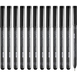 Too Copic Multiliner, Black, 0.03 inches (0.8 mm), Bulk Purchase Set of 12