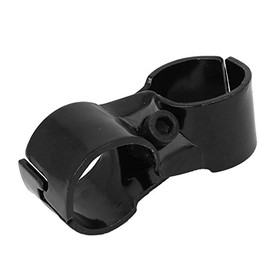 Sourcingmap 29mm Diameter Metal Double Port Pipe Clamp Clip Lean Tube Connector Black