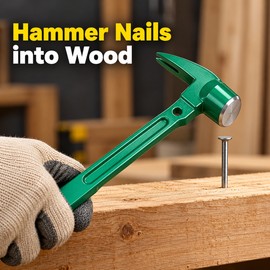 12in Multi-Purpose Claw Hammer Pry Bar Set – All-in-One Nail Puller and Crowbar Tool for Woodworking & Demolition