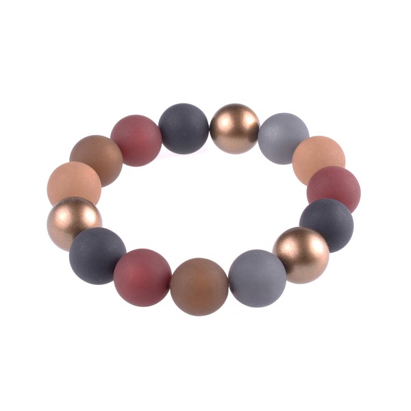 Damenarmband "Magdalena", original Polarisperlen und Akzenten aus metallic lackierten Acrylperlen,