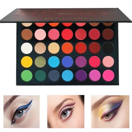 Beauty Glazed 35 Color Eye Shadow Palette, Eye Shadow Palette, Pearl/Matte, Transparent, Moisturizing Ingredient, Western Style, Portable, Easy to Use, Multicolor