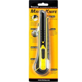 FastCap Mag Knife - Magnetic Utility Knife with Auto Safety-Retractable Blade, Durable Metal Frame, Rubberized Comfort Grip - 03053