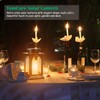 TomCare Solar Lights Flickering Flame Upgraded Metal Solar Lantern Outdoor