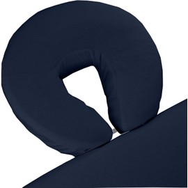 Pack of 10, Premium Microfiber Face Cradle Covers - Ultra Soft Fitted Massage Table Cradle Cover - Spa Table Headrest Protectors (Navy Blue)