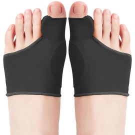 Bunion Relief Sleeves, 2 Pairs Bunion Corrector, with Bunions Relief Pads for Women Men Bunions Sock with Gel Foot Care Cushion, Hallux Valgus Cushion Toe Brace Prevent Calluse, Blister, Black