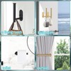 Yagoo 4 Pcs Adhesive Curtain Holdbacks，Screw-in Curtain Tie Backs Curtain