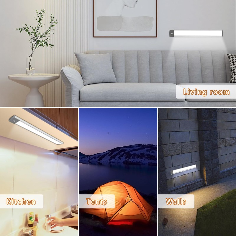 LEPOTEC 54 LED Under Counter Lighting, Motion Kitchen Cabinet Light,