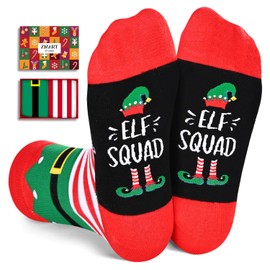 Zmart Christmas Gift Ideas for Kids - Elf Socks for 10-12 Years Old, Secret Santa Gifts, Xmas Stocking Stuffers