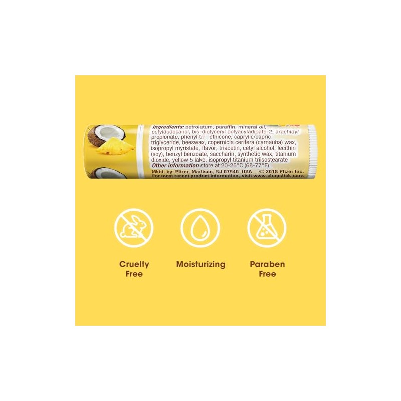 ChapStick Tropical Paradise Collection, Aloha Coconut, 12-Stick Refill Pack