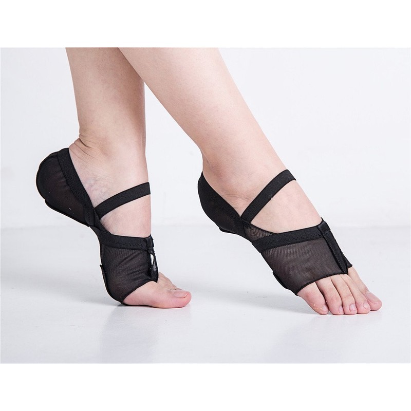 Women's Full Body Dance Foot Undies Lyrical Skin Shoes Mesh