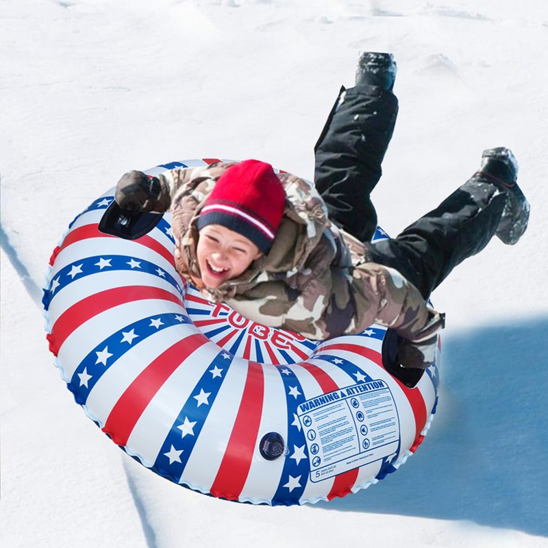 Inflatable Ski Ring PVC Sledding Tube Thicken Snow Tubing Winter