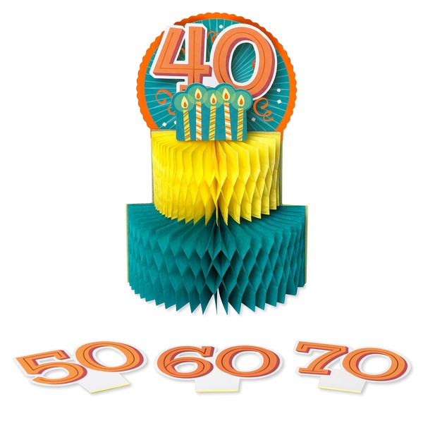 American Greetings Customizable Pop Up Birthday Card for 40th, 50th,