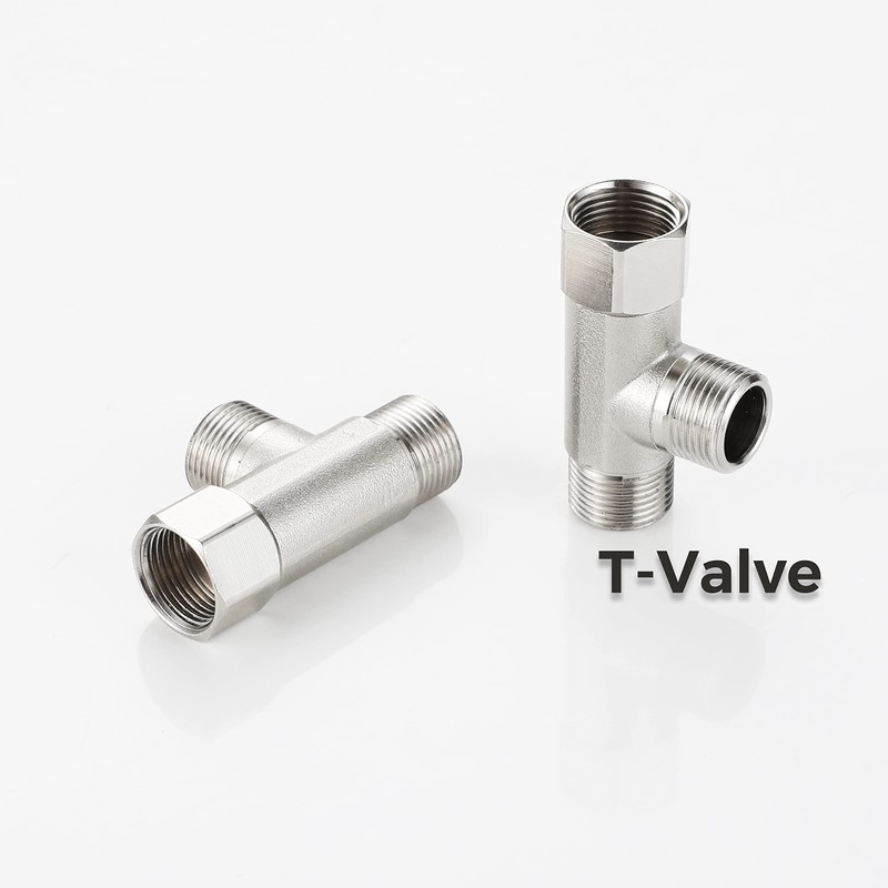 Stanweemix Bass 3/8 Compression Tee Valve Adapter - 3 Way,