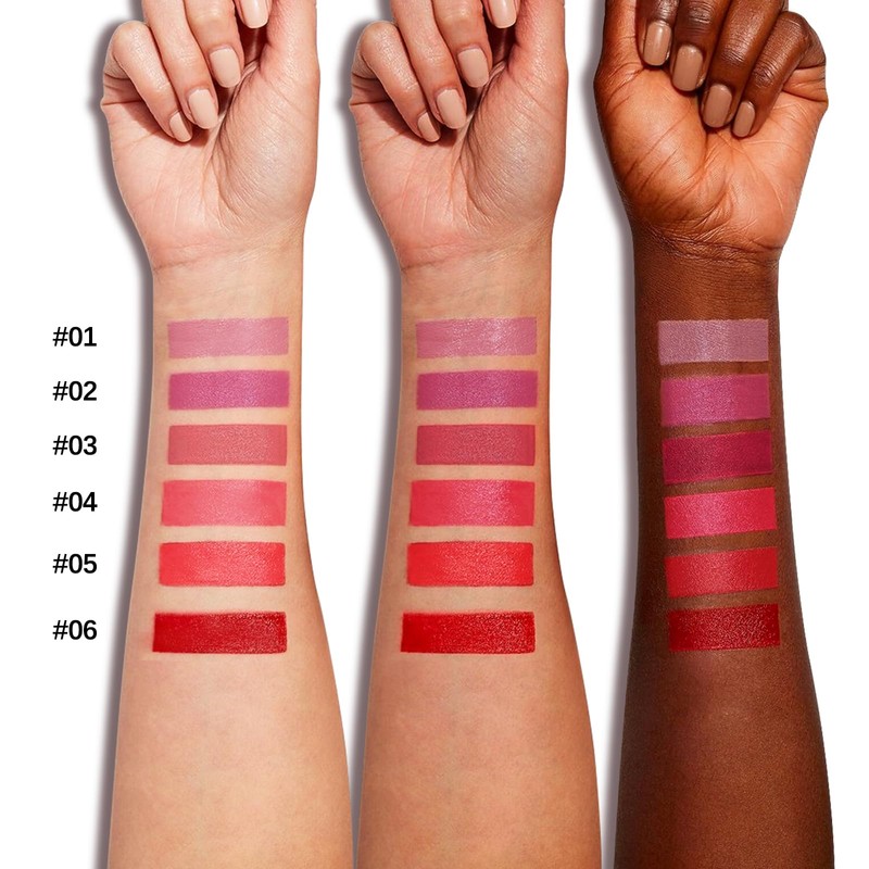 Apooliy 6pcs Matte Lipgloss Set für Frauen,Hochpigmentierter Samt-Lippenstift，Langanhaltend，Wasserfestes Lippen Makeup，Nude，Braun