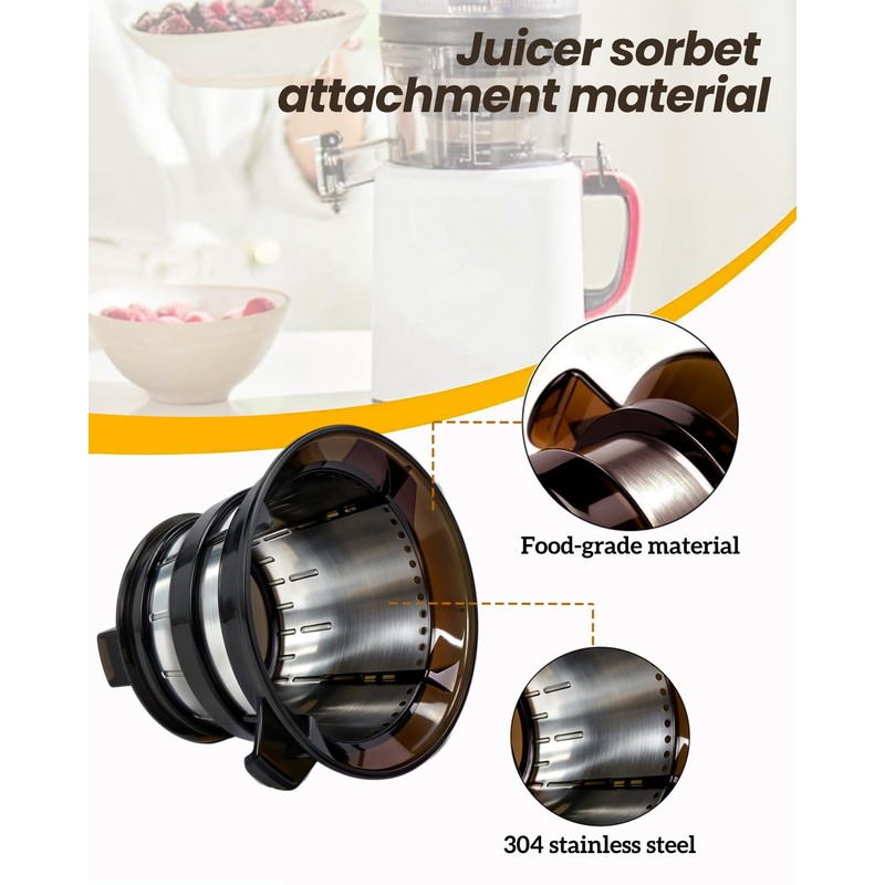 J2 Sorbet Attachment Compatible with Nama J2 Cold Press Juicer