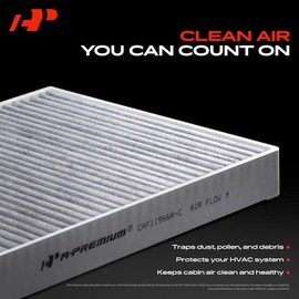 A-Premium - Filtro de aire de cabina de 2 piezas con carbón activado compatible con Hyundai Accent 2018-2022, Elantra 2017-2020, Elantra GT y Kia Fort