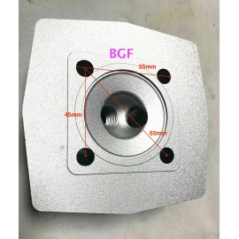 BGF 80cc DUAL SPARK RACING CNC Alloy Cylinder Head for 2-stroke motor bike - Silver Dual CNC Head