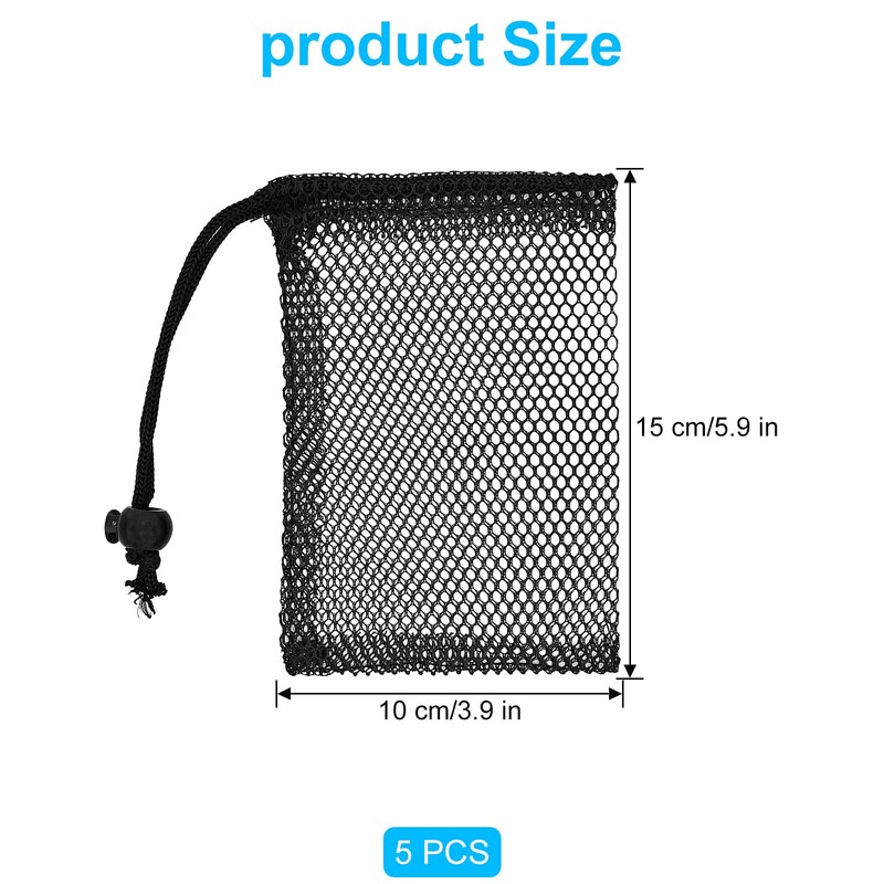 LICQIC 5 Pcs Polyester Mesh Bag, Small Net Bags, Mesh