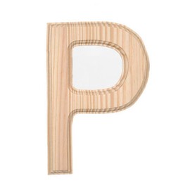 BESTPYSANKY Unfinished Unpainted Wooden Letter P (6 Inches)