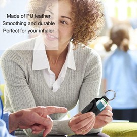 Asthma Inhaler Holder, 2 Pack Storage Asthma Inhaler Carry Holder for Travel (Black)