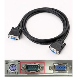 DTech 5 Feet RS232 Serial Cable Female to Female 9 Pin Straight Through (Black, 1.5 Metres)