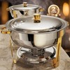 Chafing Dishes for Buffet 2 Pack, 6QT [Worry-Free Assemble] Round