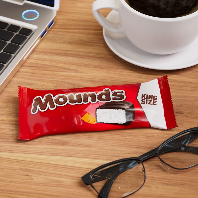 MOUNDS Coconut and Dark Chocolate King Size, Candy Bars, 3.5