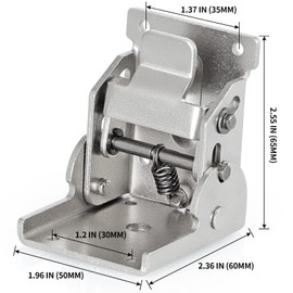 MDLUU Folding Brackets Heavy Duty, 90 Degree Self-Lock Hinges for Table Leg, Wall Shelf, 330lbs Per, Pack of 4(Silver)