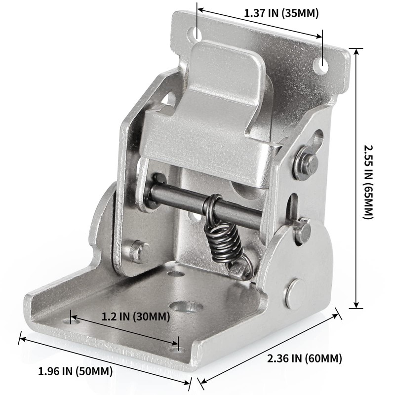 MDLUU Folding Brackets Heavy Duty, 90 Degree Self-Lock Hinges for