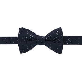 Trafalgar Men's Mystere Metallic Star Light Silk Bow Tie, Black