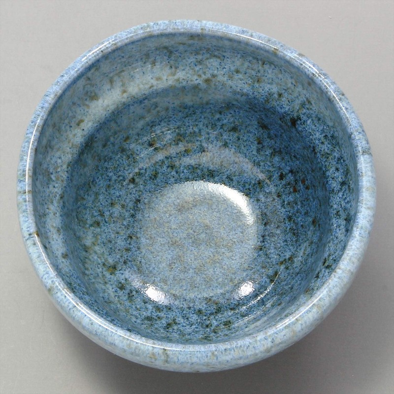 Mino Ware Loose Bowl (with Tea Cup) Pearly Blue Glaze