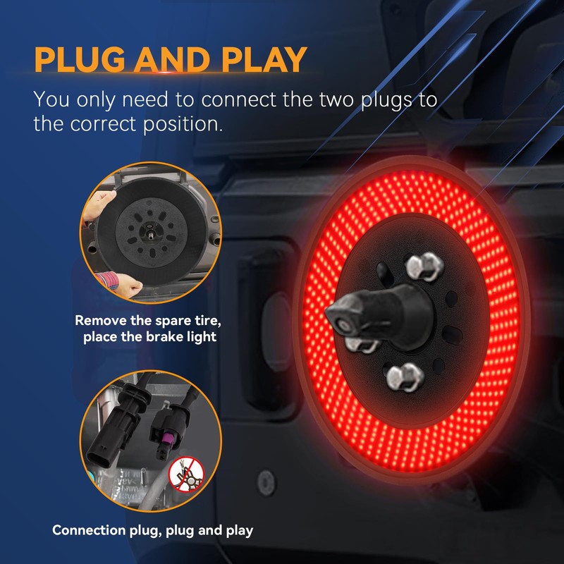 KARSAM Spare Tire Brake Light for 2018-2025 Jeep Wrangler JL