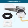 Hygie Rinse 2PACK Universal Metal Toilet Handle Replacement Kit -