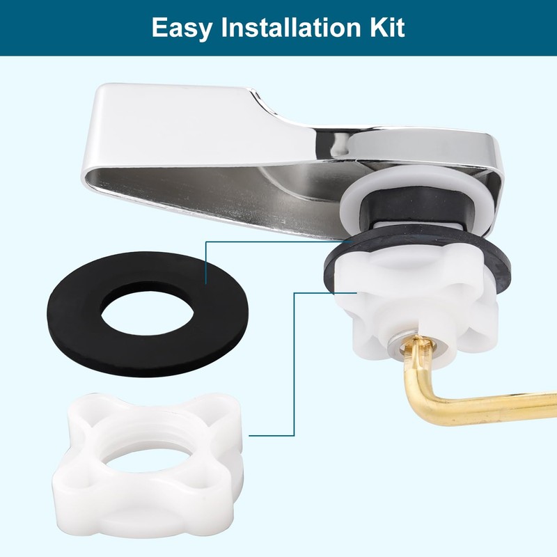 Hygie Rinse 2PACK Universal Metal Toilet Handle Replacement Kit -
