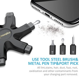 Tassmpitor Tassmpitor for iPhone Cleaning Kit Port Cleaner, Repair and Restore Tool for iPad Pro Watch Cell Phone Charging Port, Lightning Charger Cables Speaker Airpod Cleaning Putty Dust for All Devices