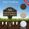 T&R Large No Trespassing Sign Private Property Sign with Stake