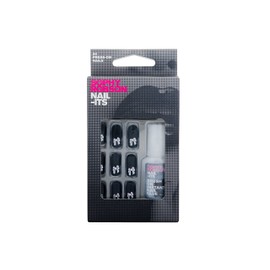Sophy Robson Nail-Its False Bow Press-On Nails, Black, 24-Piece