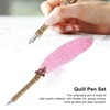 Quill Pen Set Retro Elegant Exquisite Pattern Smoothing Writing Feather