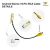 Aftermarket Radio Backup Camera RCA Harness Adapter, 16-Pin Car Stereo