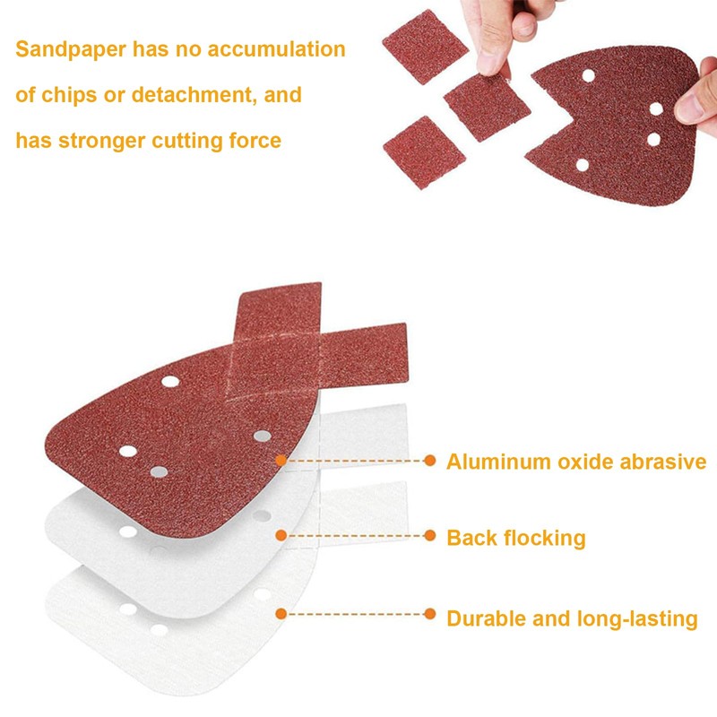 60pcs Black and Decker Mouse Sander Pads, 10 x 40/60/80/120/