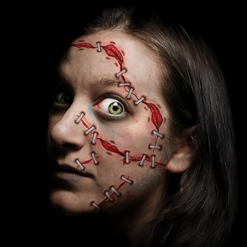 Tinsley Transfers Stapled Trauma Temporary Tattoo FX Kit