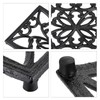 Sumnacon 2Pcs Rectangle 10 x 6.1 Inch Cast Iron Trivet