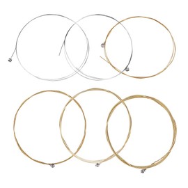 Folk Guitar Strings, 6 Pieces Metal String Set Practice Replacement Part Accessories for Classical Folk Guitar
