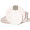 Square House New Bone China 12 Piece Dinnerware Set, Santorini