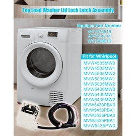 W11368616 Washer Lid Latch Compatible with Whirlpool Maytag Washing Machine, Top Load Washer Lid Lock Latch Assembly Replace W11670519 4981394 AP7214714 PS17215992 EAP17215992