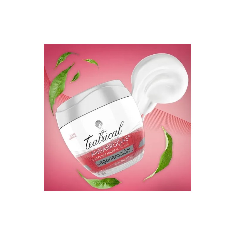 Crema Facial Teatrical Células Madre Anti Arrugas 400 Gr