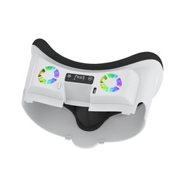 SHEAWA Face Cover for Meta Quest 3 with Cooling Fan, Blackout Nose Pads & Brackets, Face Pad Cushion, Sweat Absorbent, Increases Comfort, Heat Dissipation, Compatible with Eye Mask, Facial Interface