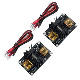 DEVMO 2 accesorios de impresora 3D 30 A Mos tubo de calor, módulo de expansión de alta corriente módulo de carga de Mos tubo Hotend de repuesto con cables para impresora 3D