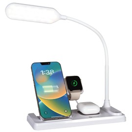 LED Desk Lamp with Multi-Device Charging Station